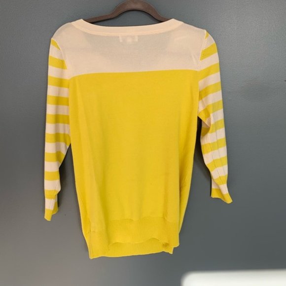 Joseph A. Color Block Crew Sweater Yellow Medium - Picture 7 of 9